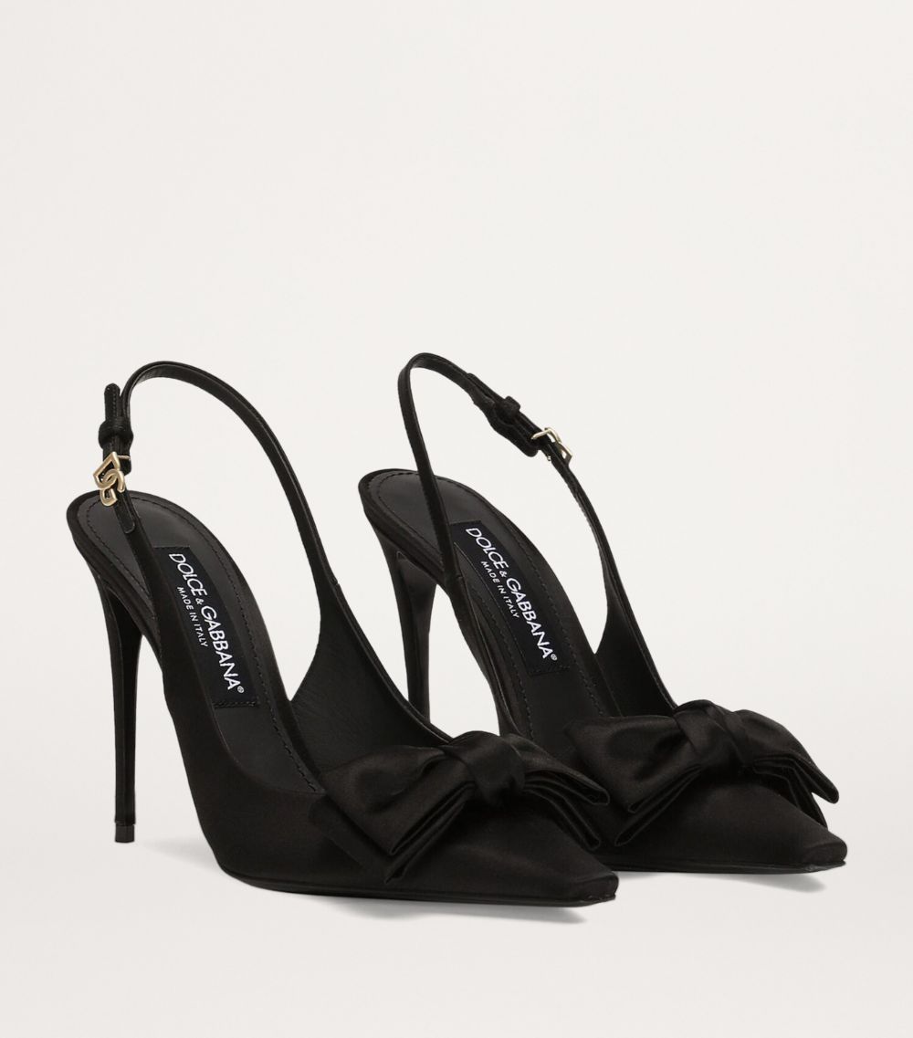 Dolce & Gabbana Dolce & Gabbana Satin Mun Slingback Pumps 105