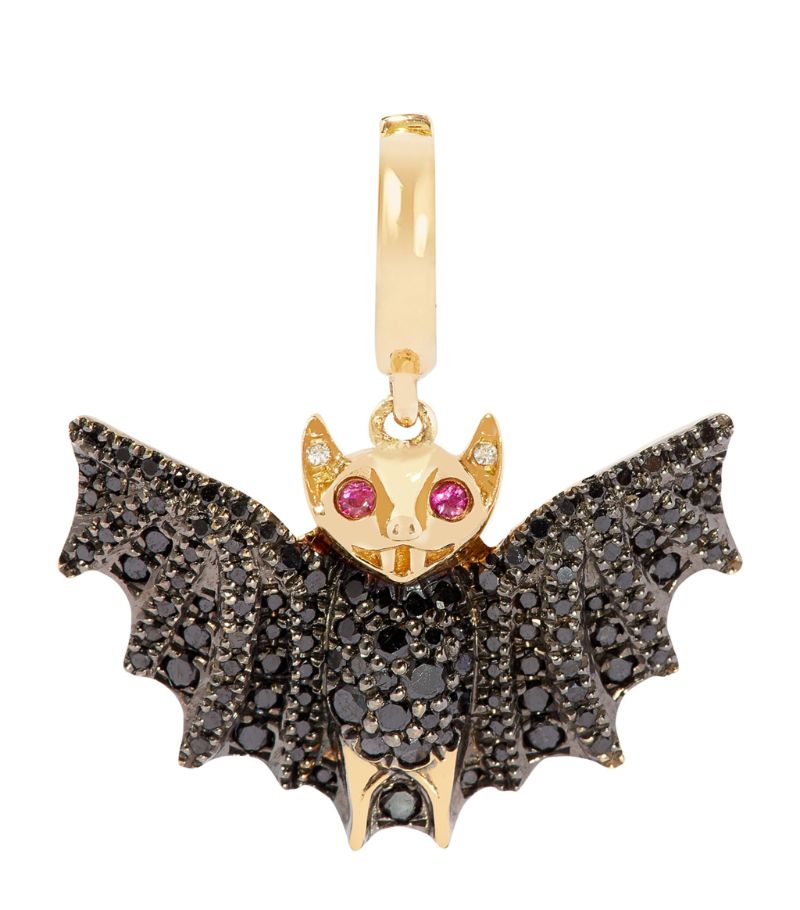 Annoushka Annoushka Yellow Gold, Diamond And Ruby Mythology Bat Charm