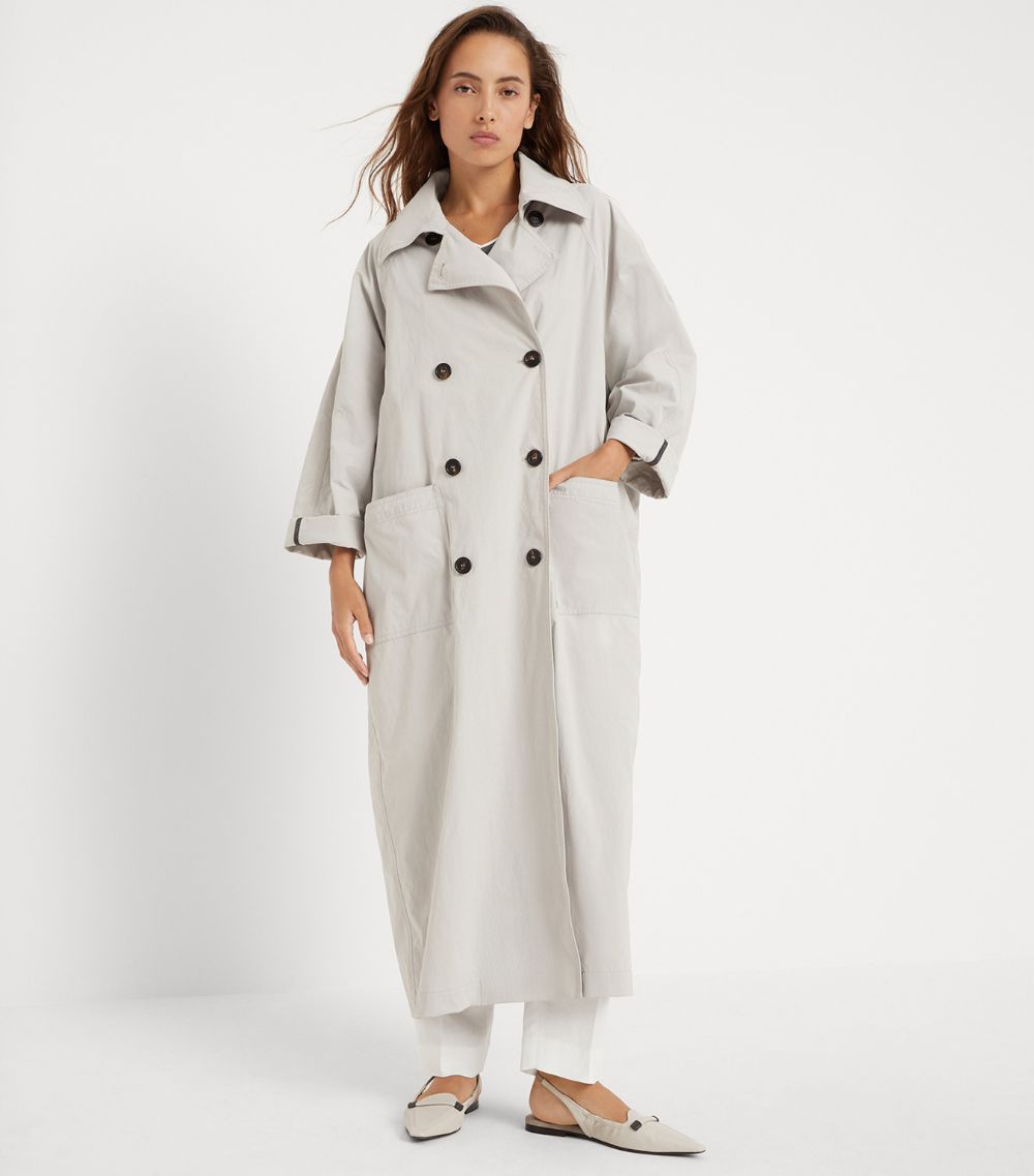 Brunello Cucinelli Brunello Cucinelli Canvas Techno Trench Coat