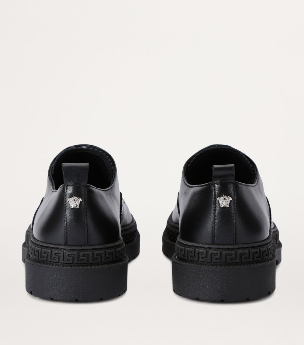 Young Versace Versace Kids Leather Derby Shoes