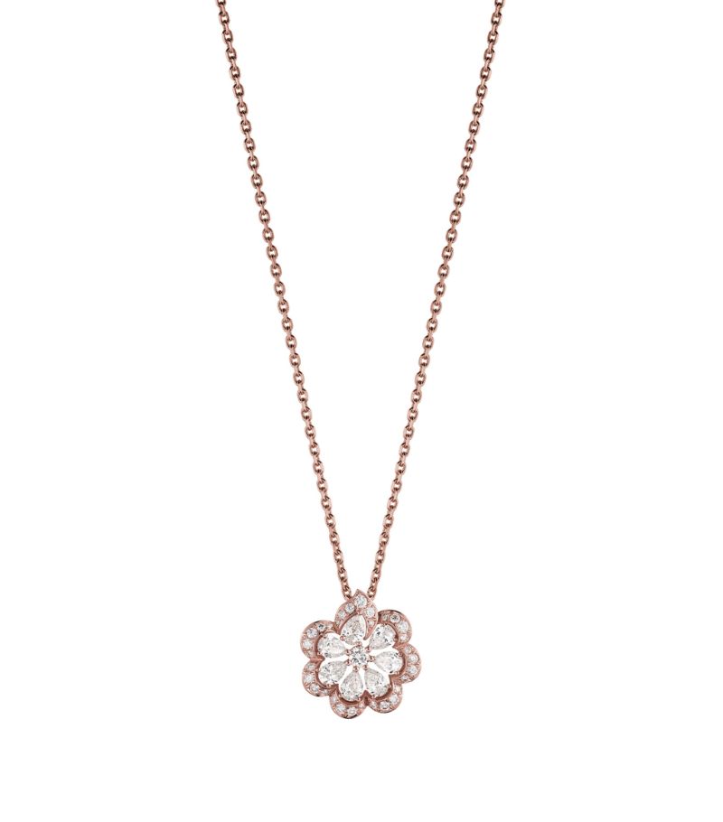 Chopard Chopard Rose Gold And Diamond Precious Lace Mini-Froufrou Pendant Necklace