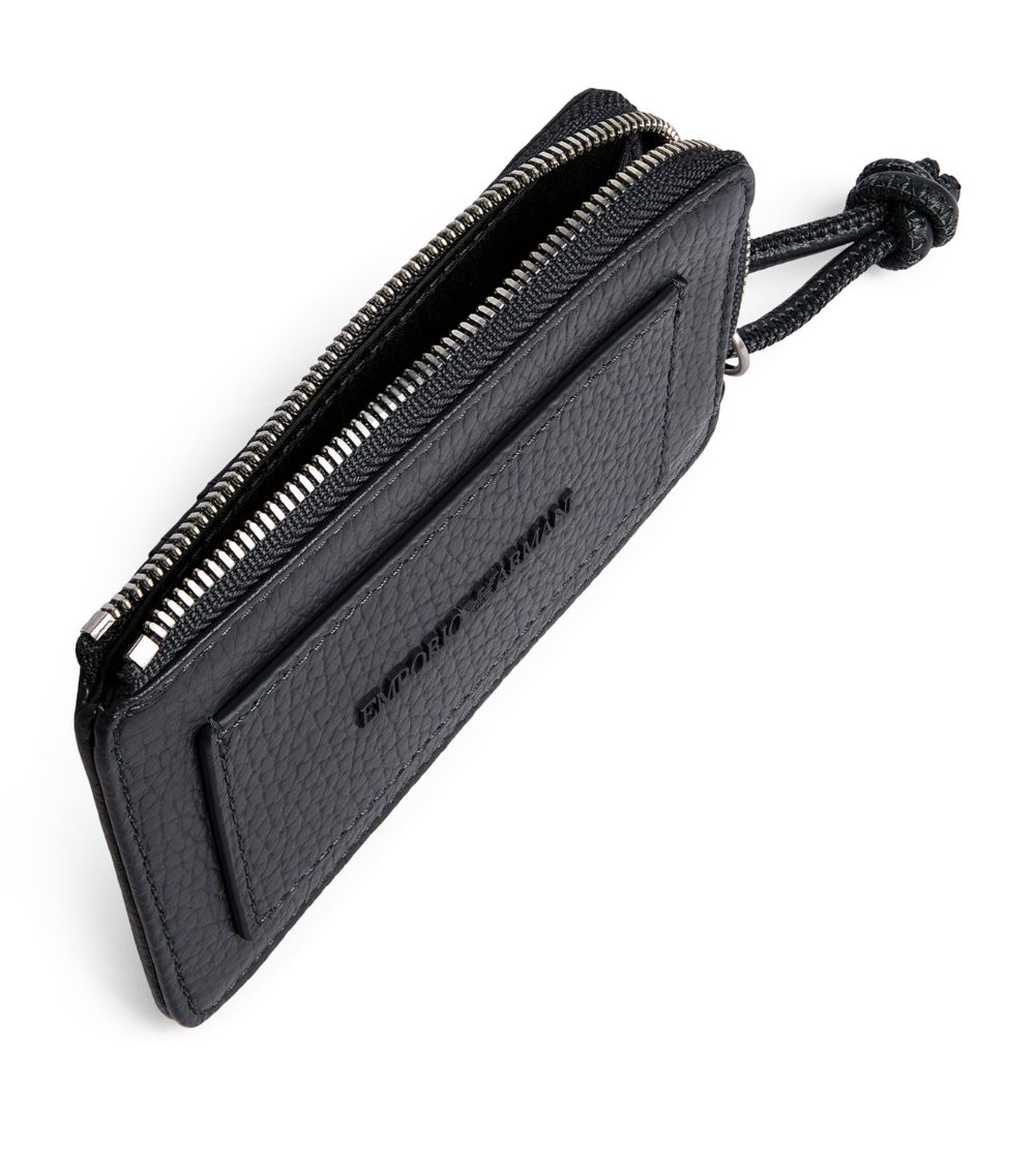 Emporio Armani Emporio Armani Leather Zip-Around Card Holder