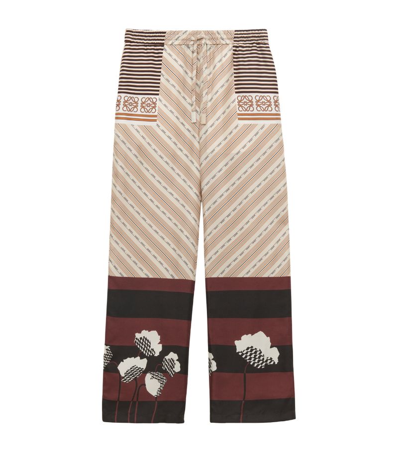 Loewe Loewe X Paula'S Ibiza Silk Patterned Pyjama Trousers