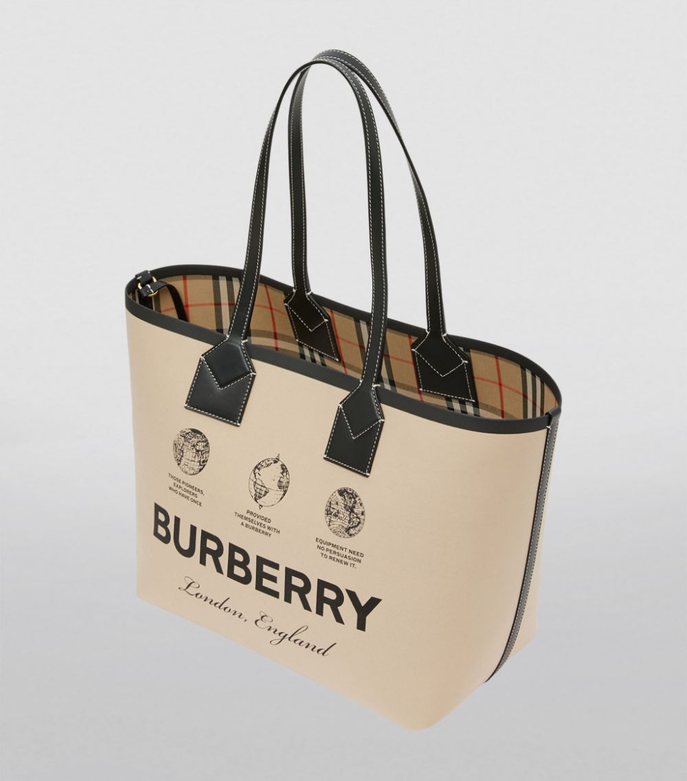 Burberry Burberry Medium Label Print London Tote Bag