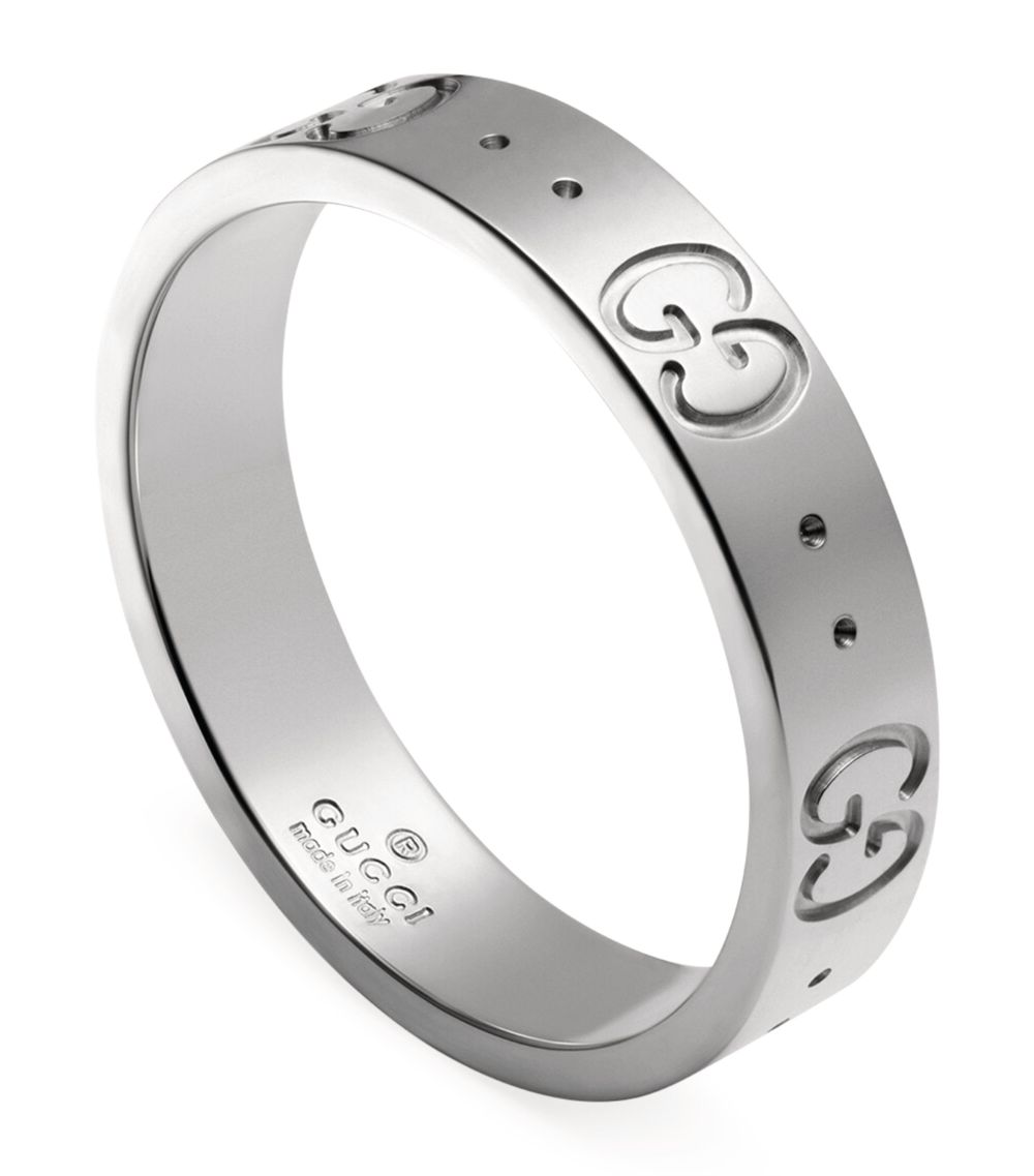 Gucci Gucci White Gold Icon Ring