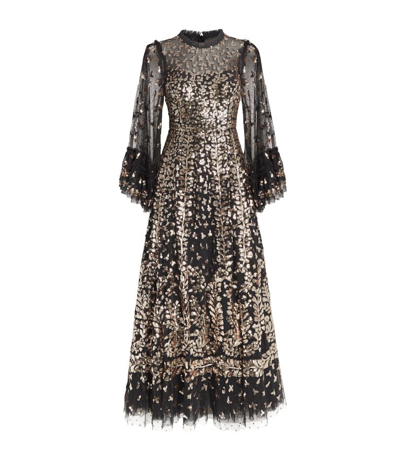 Needle & Thread Needle & Thread Sequin-Embellished Fern Gown