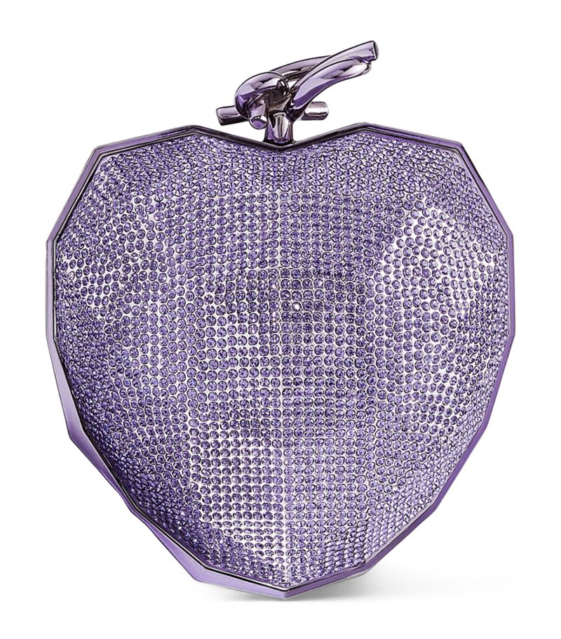 Jimmy Choo Jimmy Choo Crystal-Embellished Heart Clutch Bag