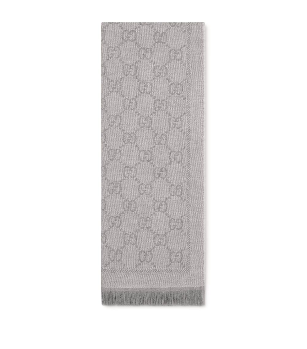 Gucci Gucci Wool Gg Jacquard Scarf