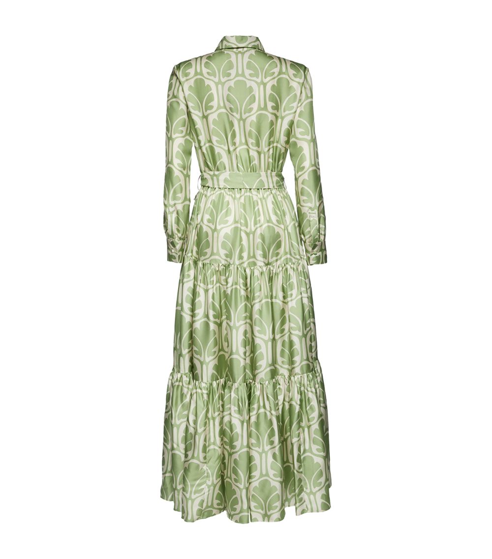 La Doublej La Doublej Silk Bellini Maxi Shirt Dress