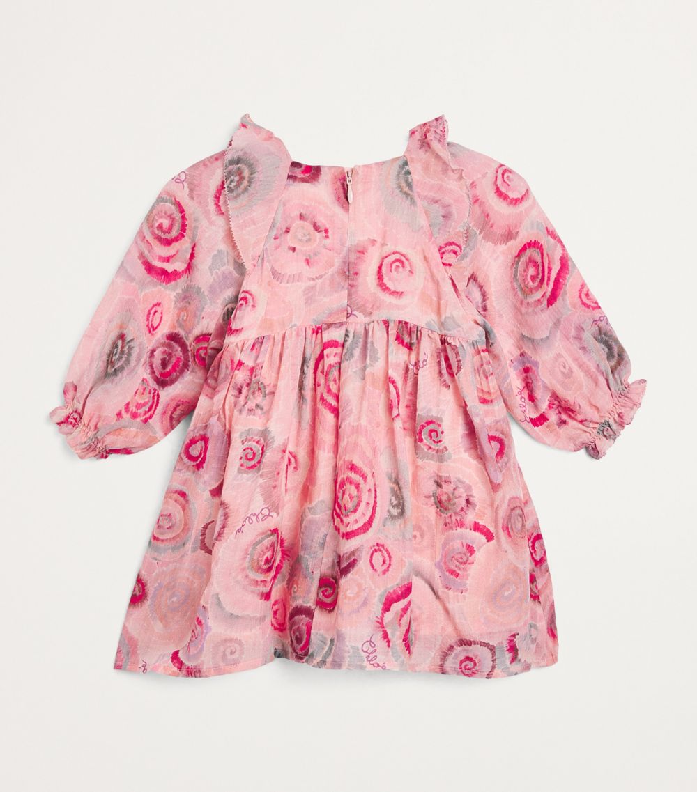 Chloé Kids Chloé Kids Wool Printed Smock Dress (9-18 Months)