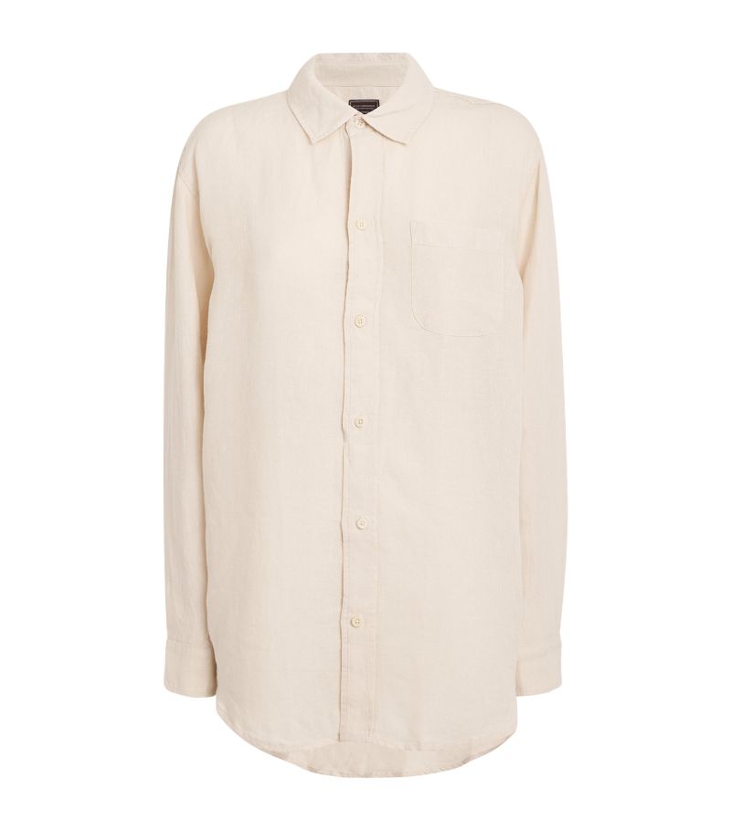 Desmond & Dempsey Desmond & Dempsey Linen Pyjama Shirt