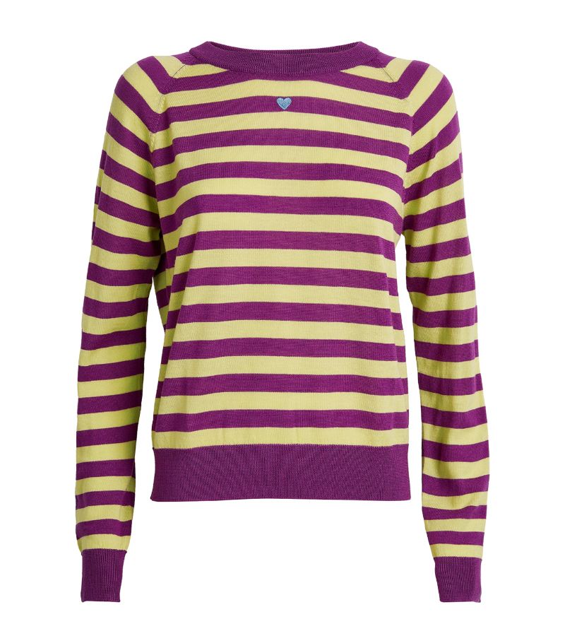 Max & Co. Max & Co. Wool Crew-Neck Striped Sweater