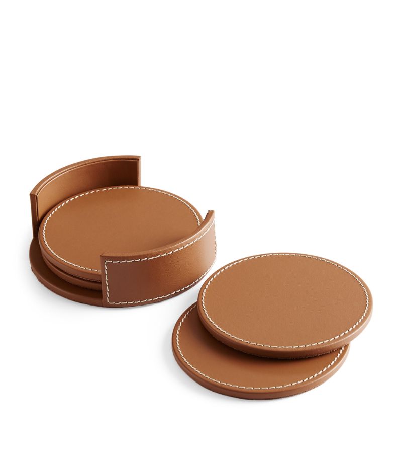 Ralph Lauren Home Ralph Lauren Home Leather Wyatt Coasters (Set of 4)