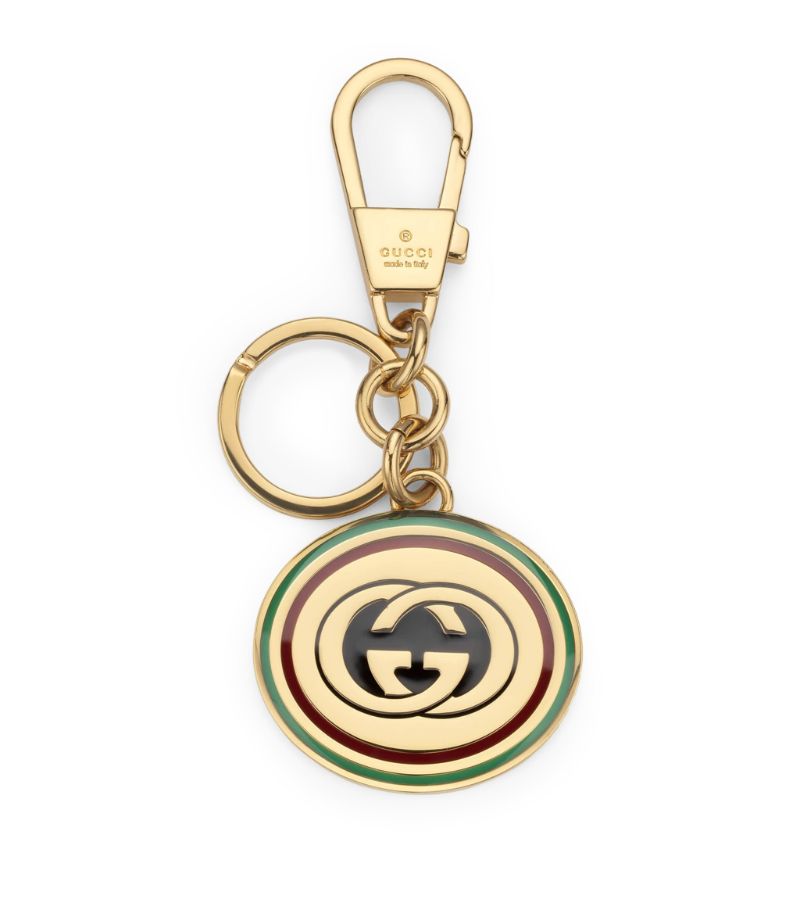 Gucci Gucci Enamel Interlocking G Keyring