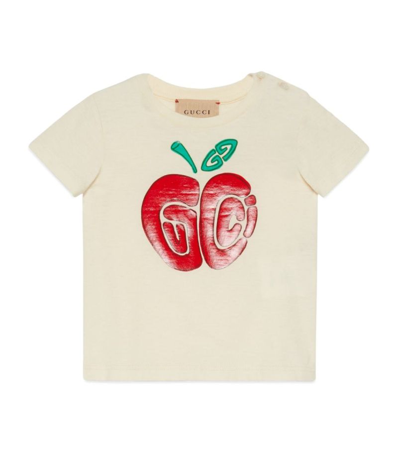 Gucci Gucci Kids Gg-Apple Print T-Shirt (0-36 Months)