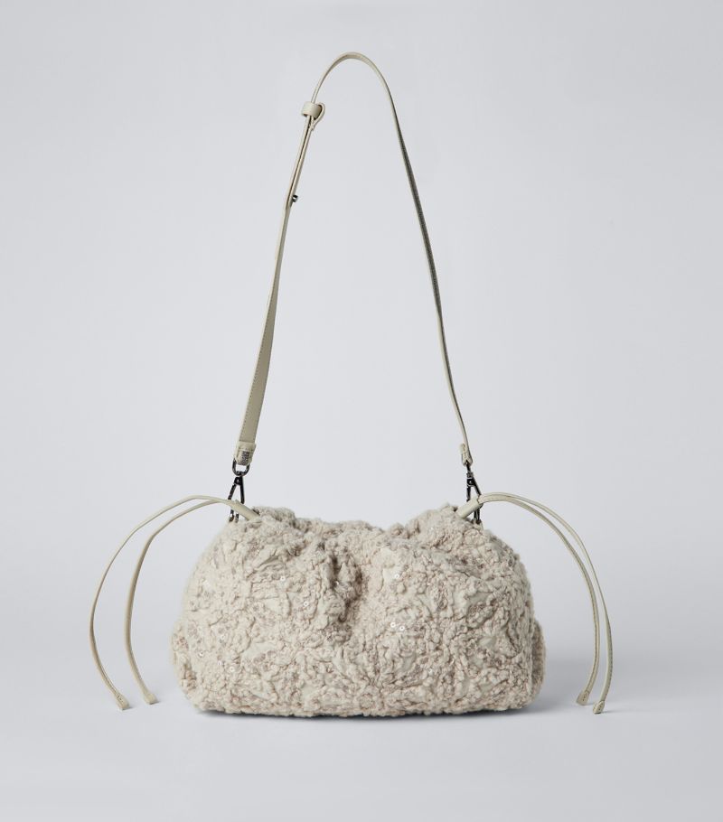 Brunello Cucinelli Brunello Cucinelli Virgin Wool-Blend Cross-Body Bag