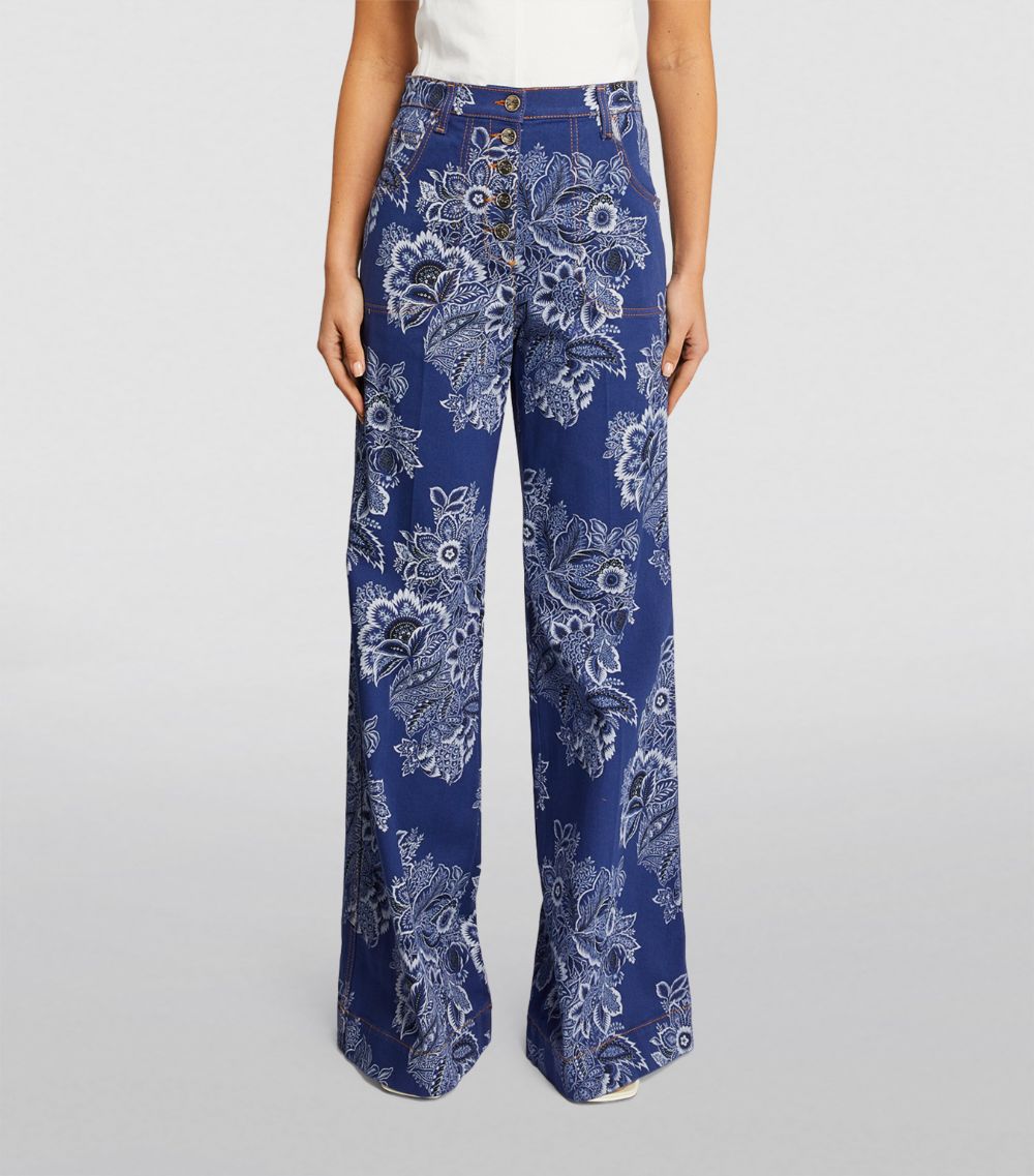 Etro Etro Printed Wide-Leg Jeans