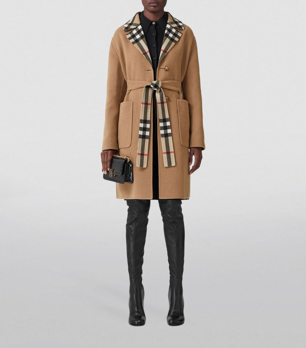 Burberry Burberry Wool Reversible Pea Coat