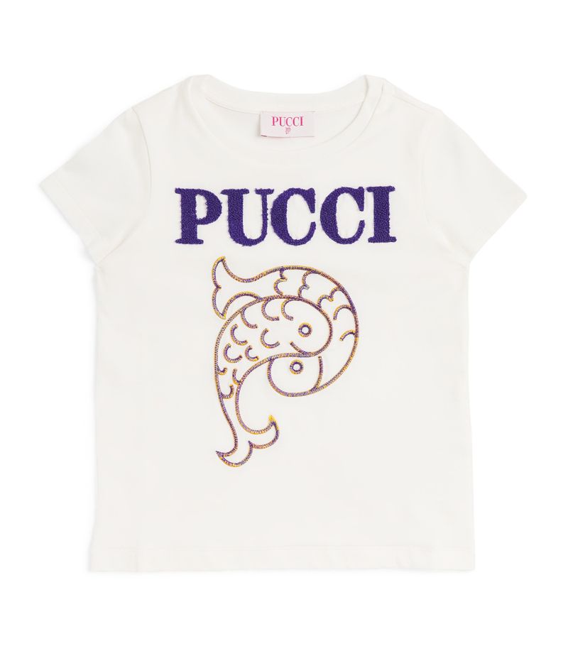 Pucci Junior Pucci Junior Embroidered Logo T-Shirt (4-14 Years)