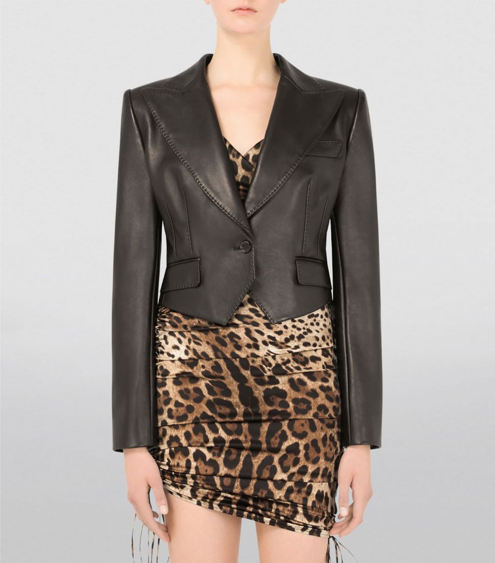 Dolce & Gabbana Dolce & Gabbana Cropped Leather Blazer