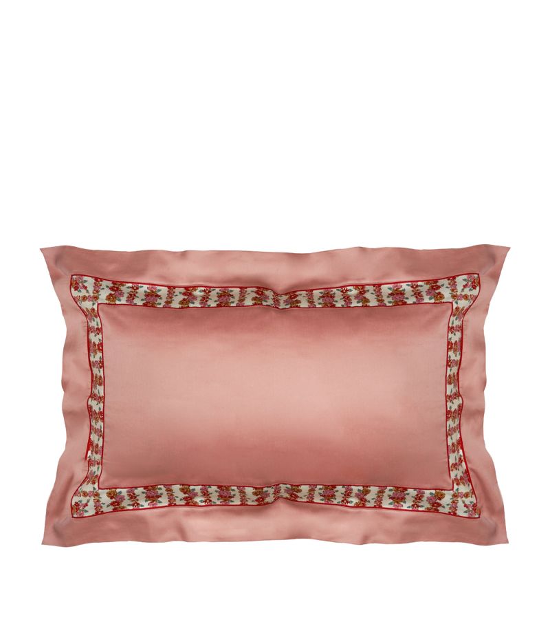 Loretta Caponi Loretta Caponi Garland Oxford Pillowcase Pair (50Cm X 80Cm)