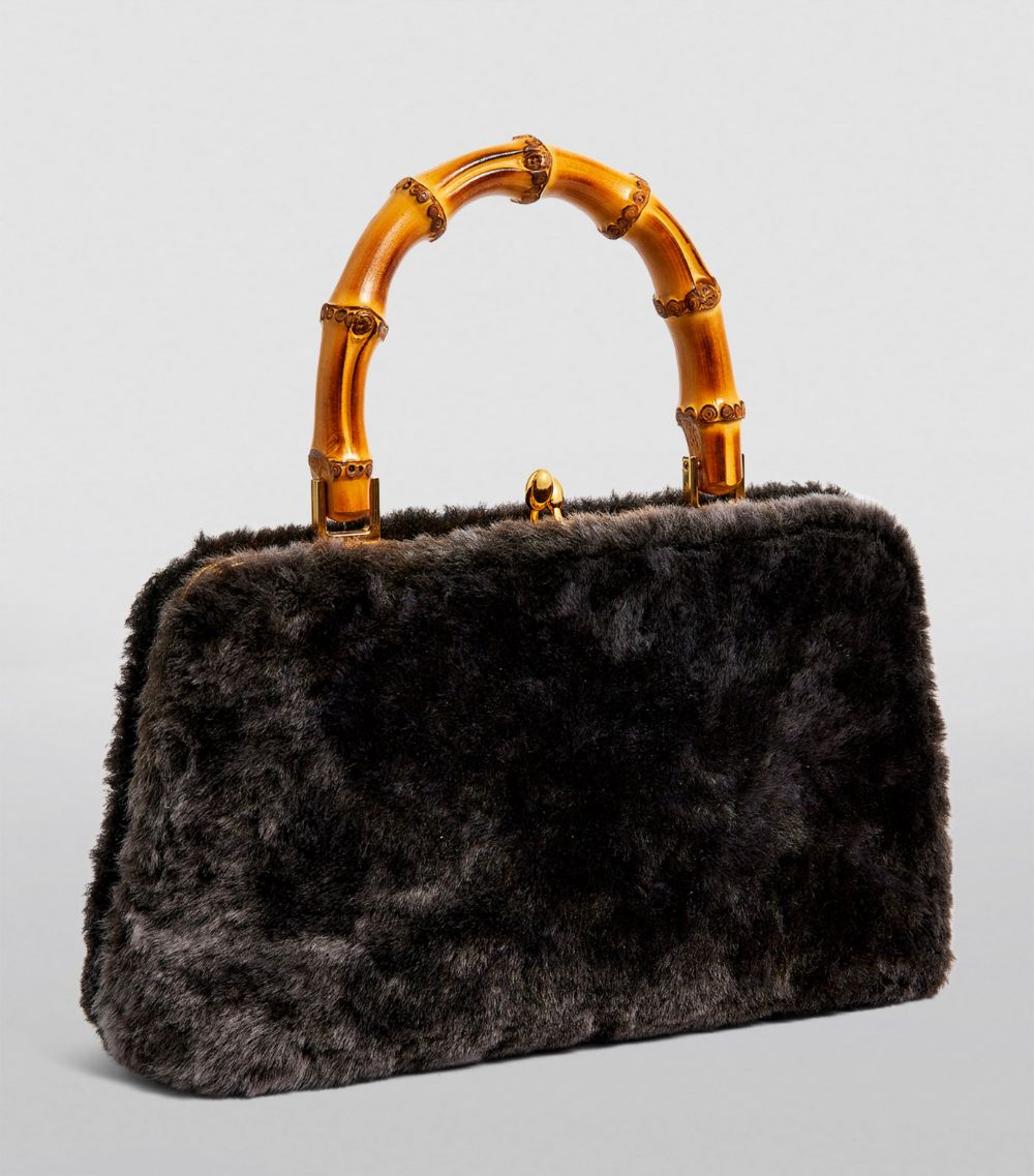 Jil Sander Jil Sander Mini Shearling Goji Top-Handle Bag