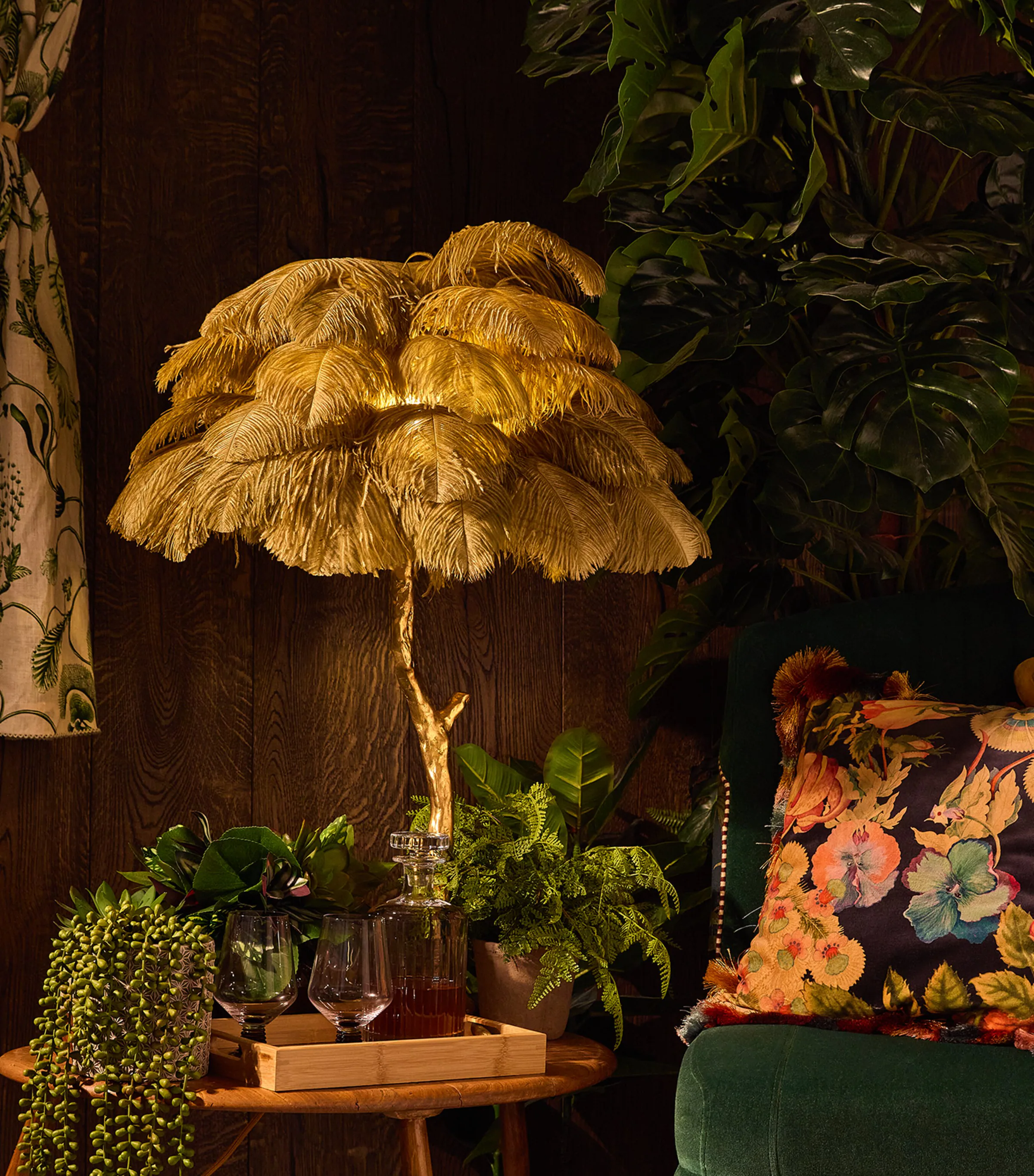 Aynhoe Park Aynhoe Park Ostrich Feather Table Lamp