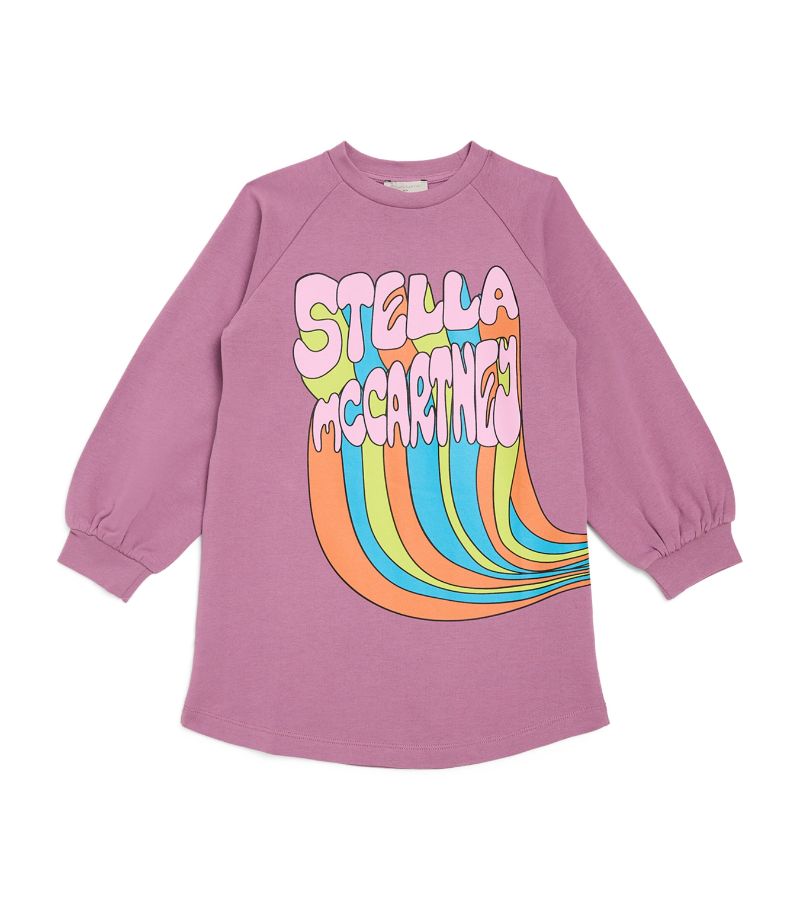 Stella McCartney Kids Stella Mccartney Kids Organic Cotton Graphic Sweatshirt Dress (2-14 Years)