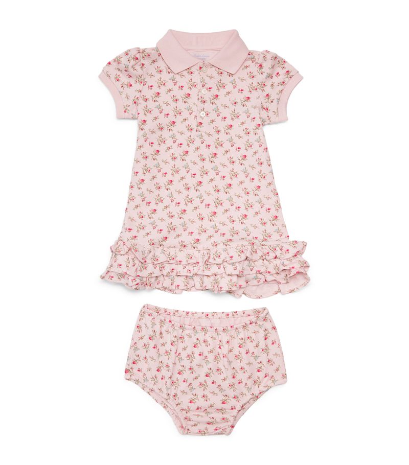 Polo Ralph Lauren Polo Ralph Lauren Kids Cotton Floral Dress And Bloomers Set (3-24 Months)