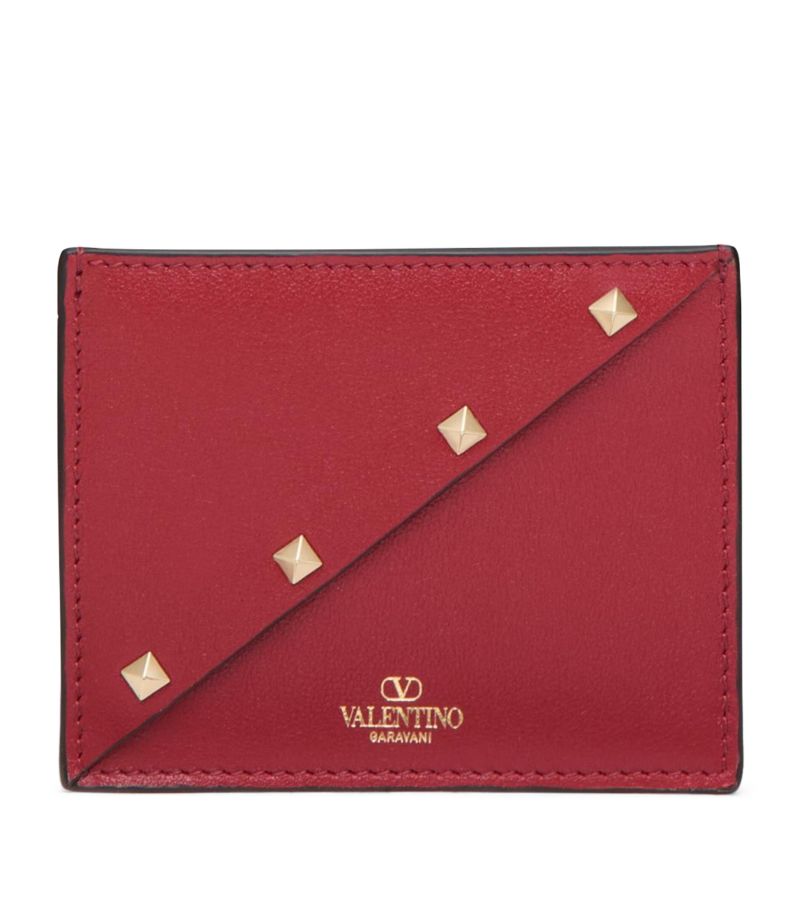 VALENTINO GARAVANI Valentino Garavani Leather Rockstud Wispy Card Holder