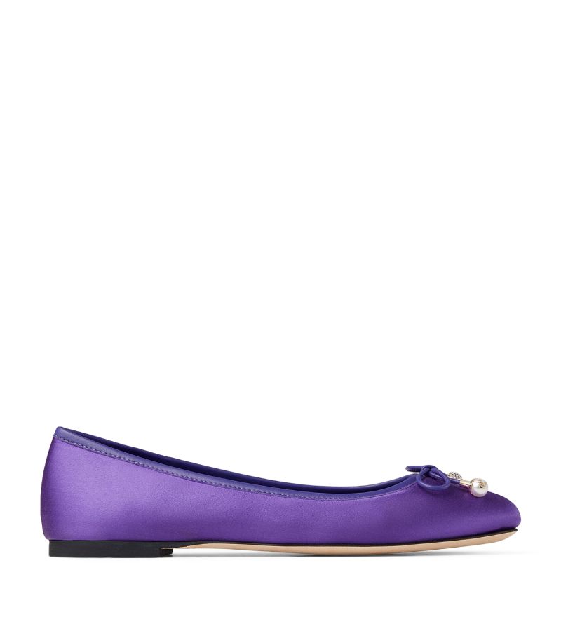 Jimmy Choo Jimmy Choo Elme Satin Ballet Flats