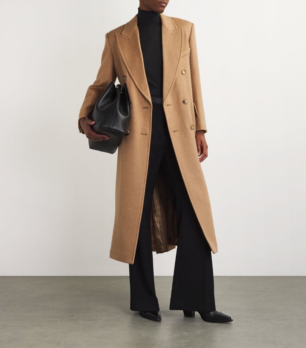 Max Mara Max Mara Camel Hair Double-Breasted Trench Coat