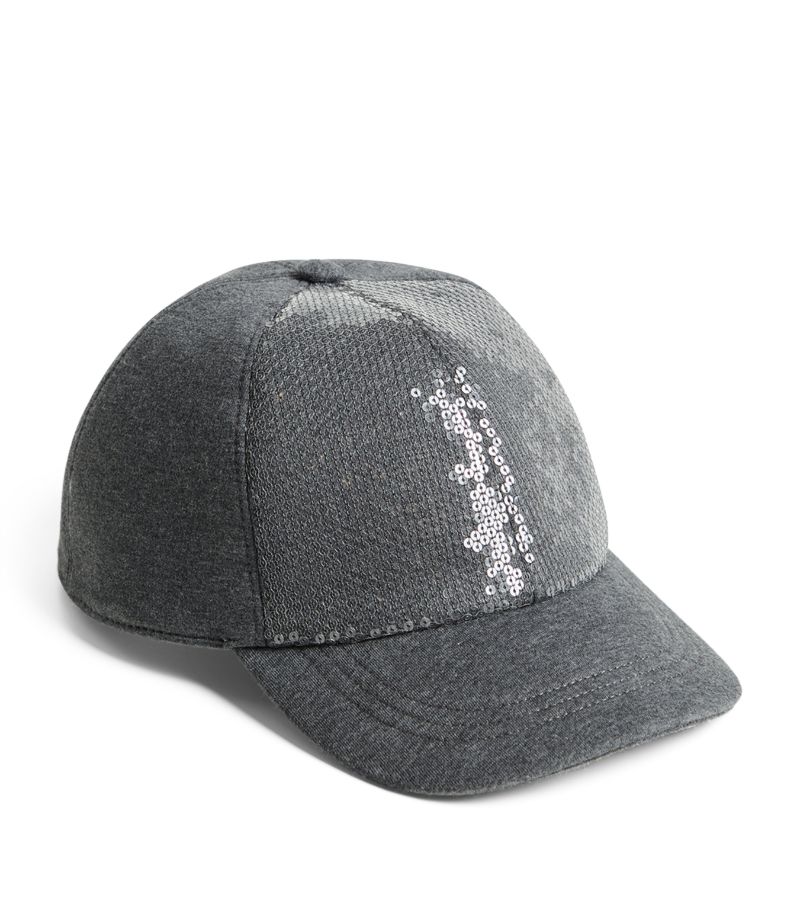 Brunello Cucinelli Kids Brunello Cucinelli Kids Sequinned Baseball Cap