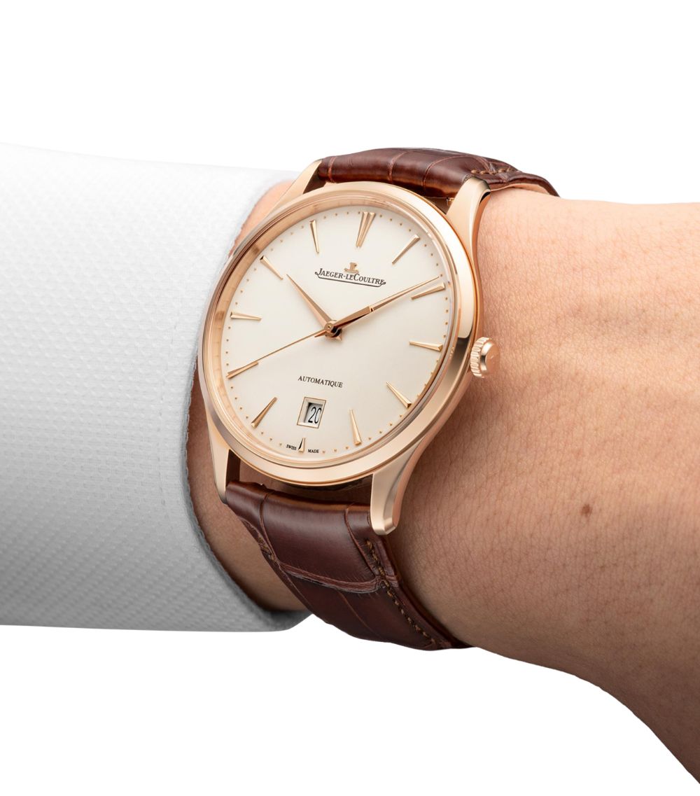 Jaeger-Lecoultre Jaeger-Lecoultre Rose Gold Master Ultra Thin Date Watch 39Mm