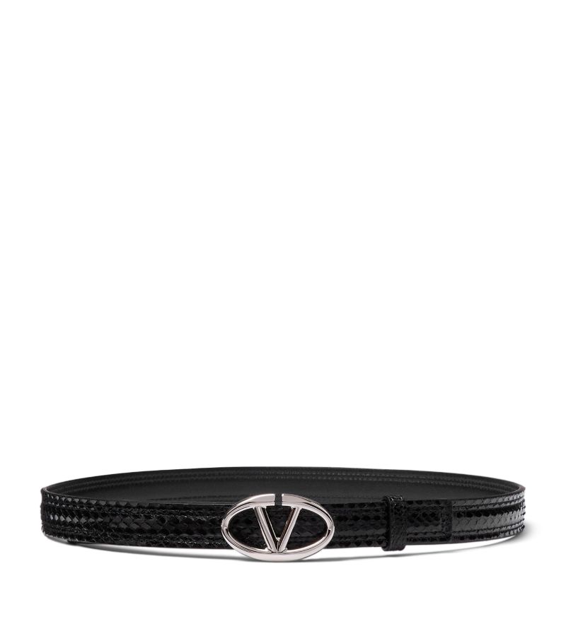 VALENTINO GARAVANI Valentino Garavani Snakeskin Vlogo Belt