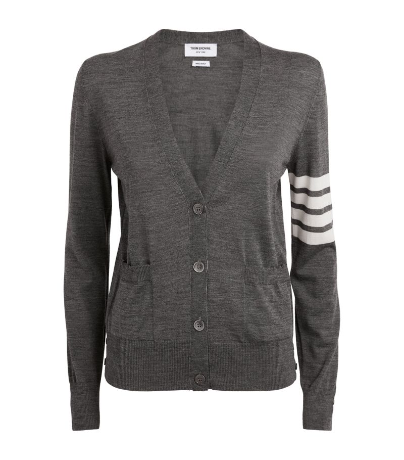 Thom Browne Thom Browne Wool Relaxed 4-Bar Cardigan