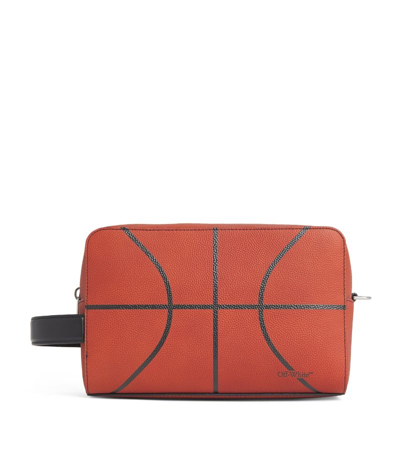 OFF-WHITE Off-White Leather Basketball Toiletry Bag