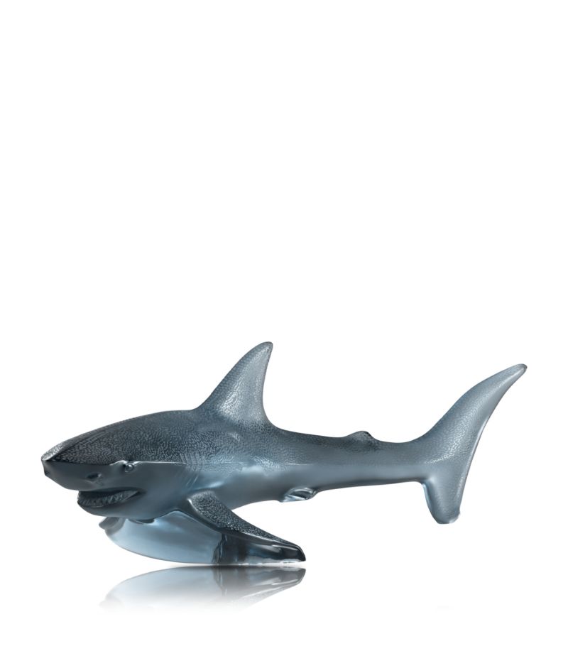 Lalique Lalique Crystal Shark Sculpture