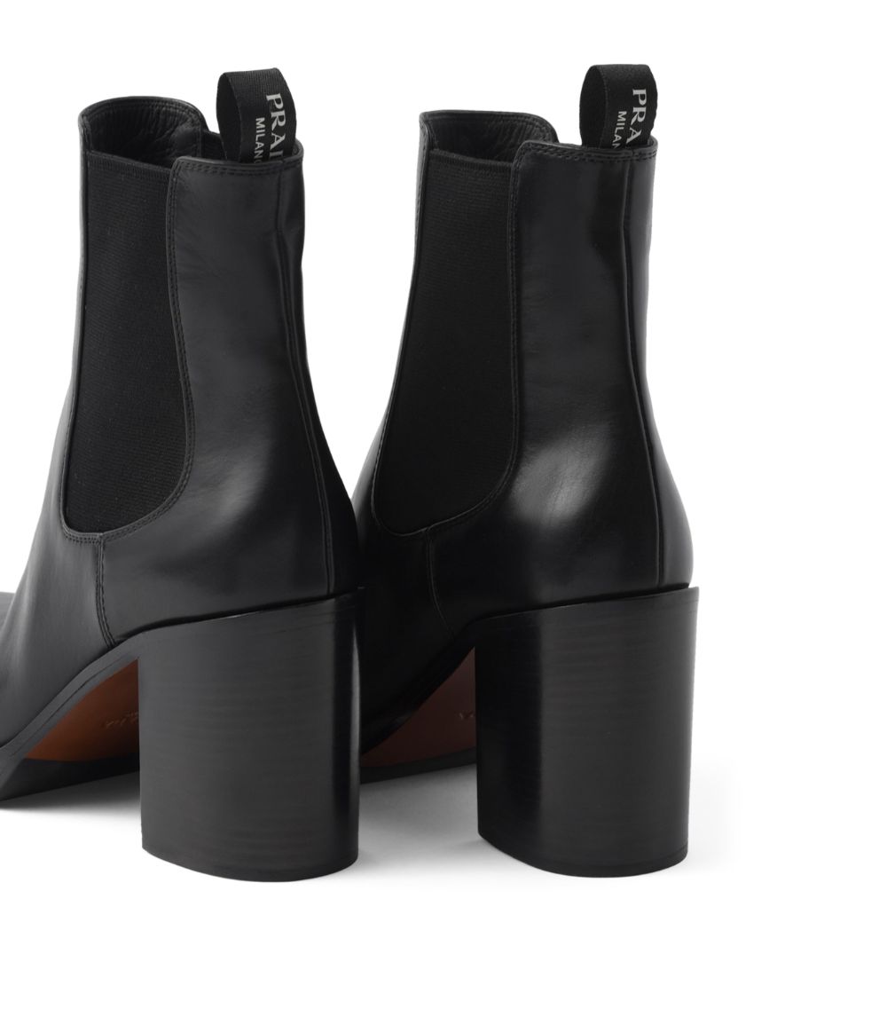 Prada Prada Leather Heeled Boots 90