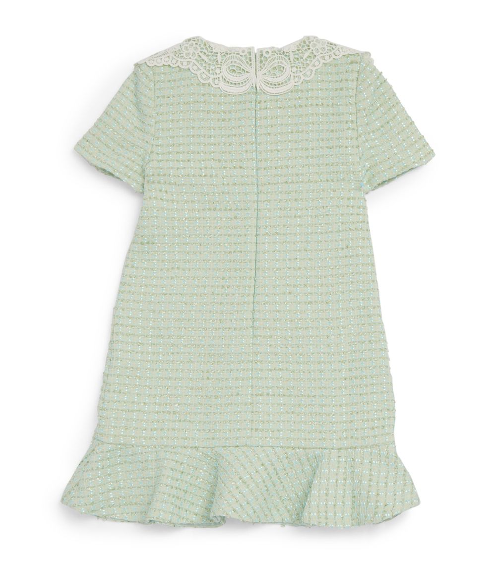 Self-Portrait Kids Self-Portrait Kids Bouclé Lace-Collar Dress (3-12 Years)