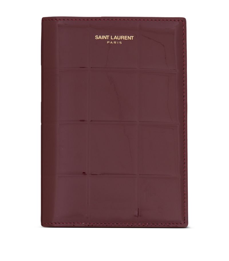 Saint Laurent Saint Laurent Leather Cassandre Passport Holder