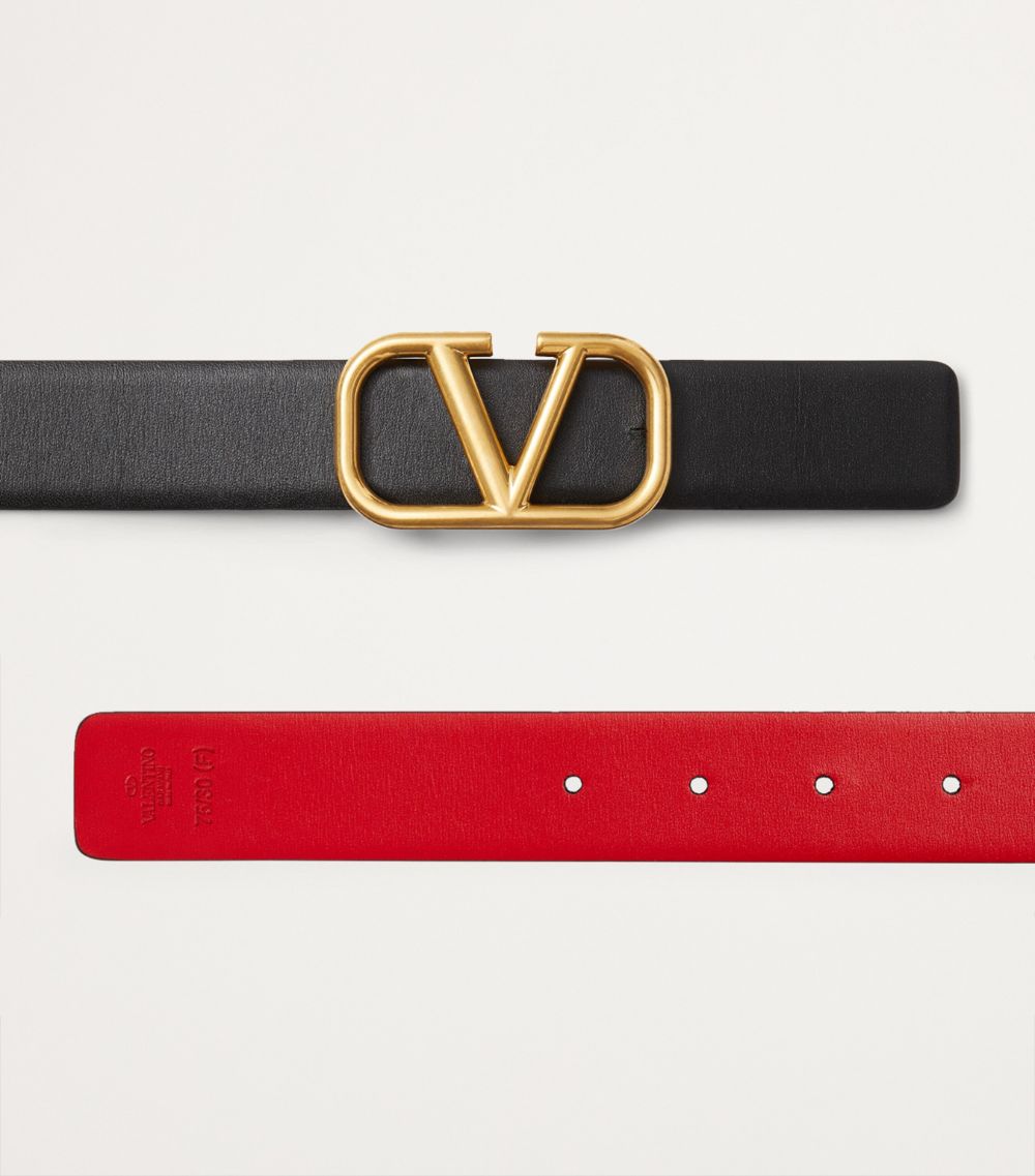 VALENTINO GARAVANI Valentino Garavani Leather Reversible Vlogo Signature Belt