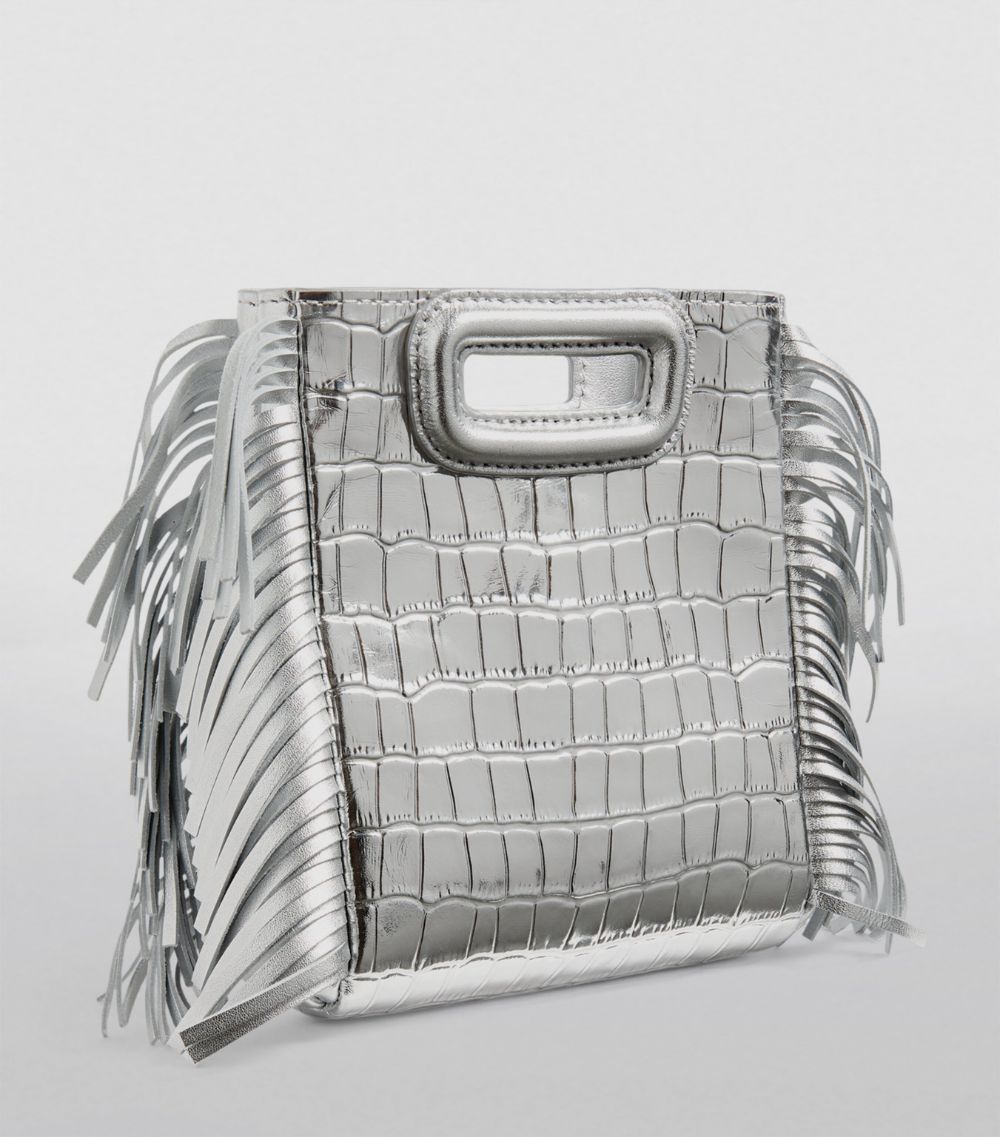  Maje Mini Croc-Embossed M Cross-Body Bag