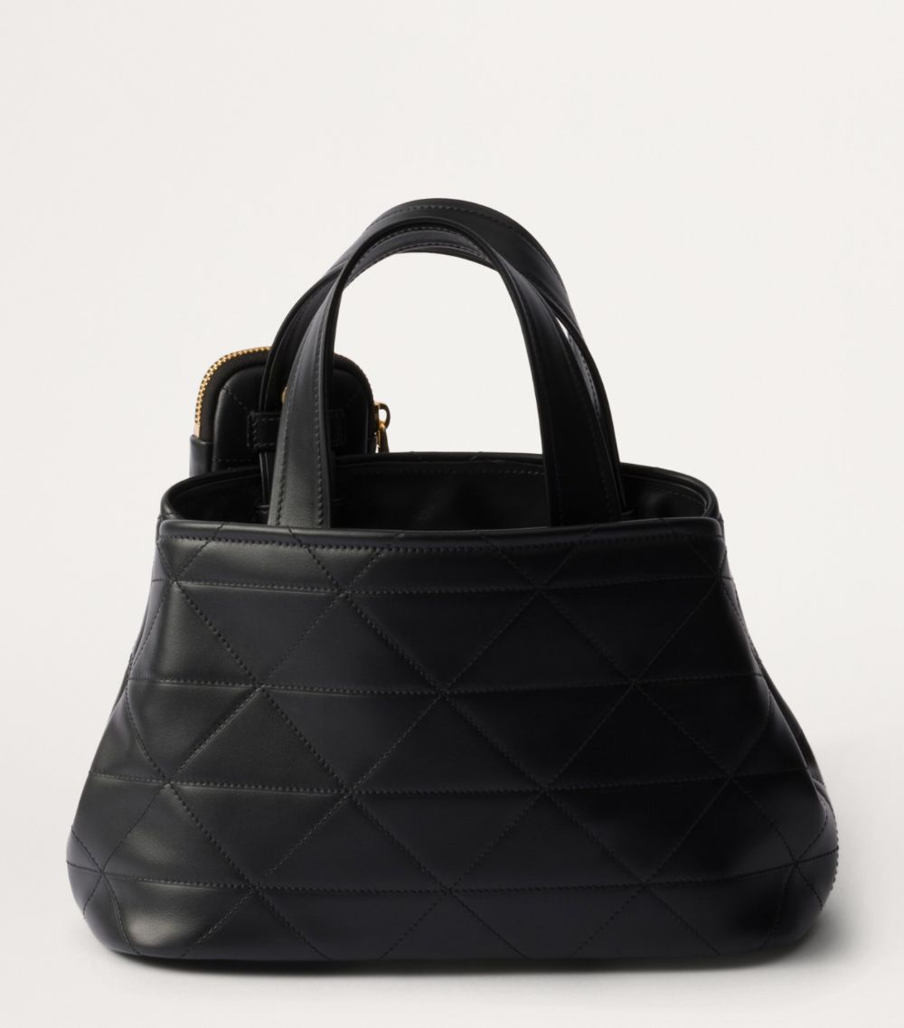 Prada Prada Small Leather Quilted Tote Bag