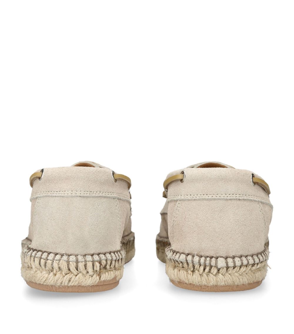 Eleventy Eleventy Suede Espadrille Boat Shoes