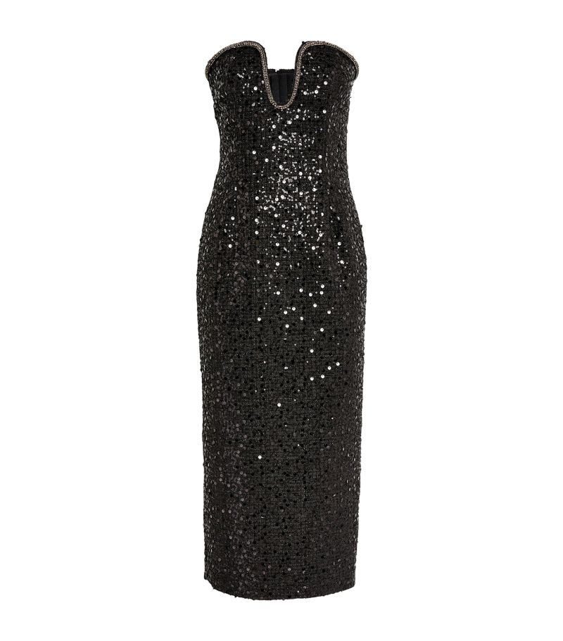 Self-Portrait Self-Portrait Sequin-Embellished Midi Dress