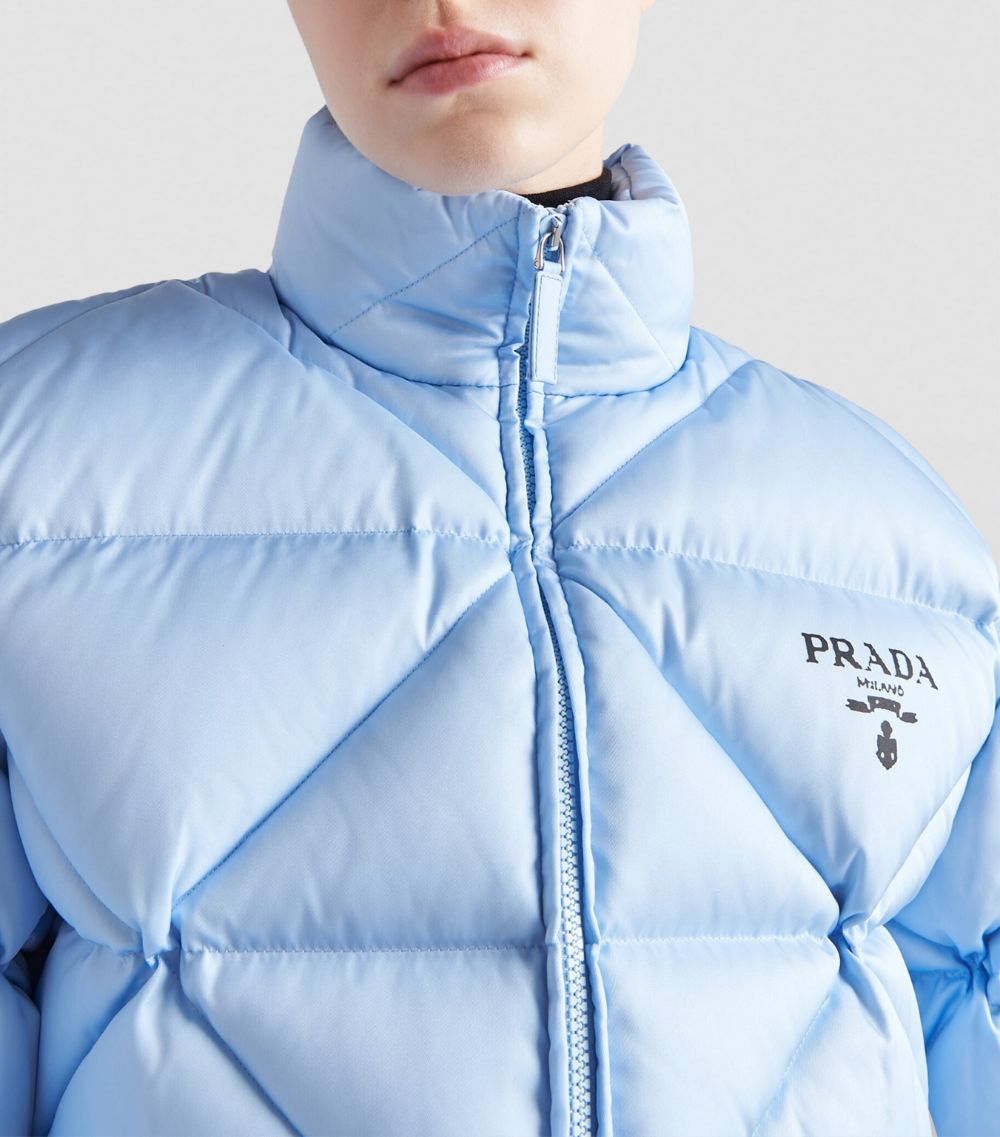 Prada Prada Cropped Triangle Puffer Jacket