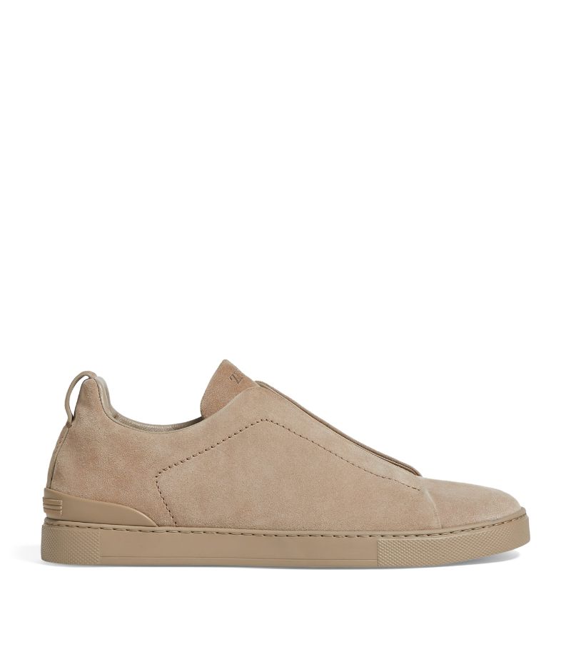 zegna Zegna Suede Triple Stitch Sneakers