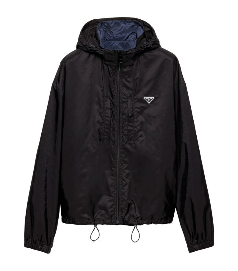 Prada Prada Re-Nylon Oversized Hooded Jacket