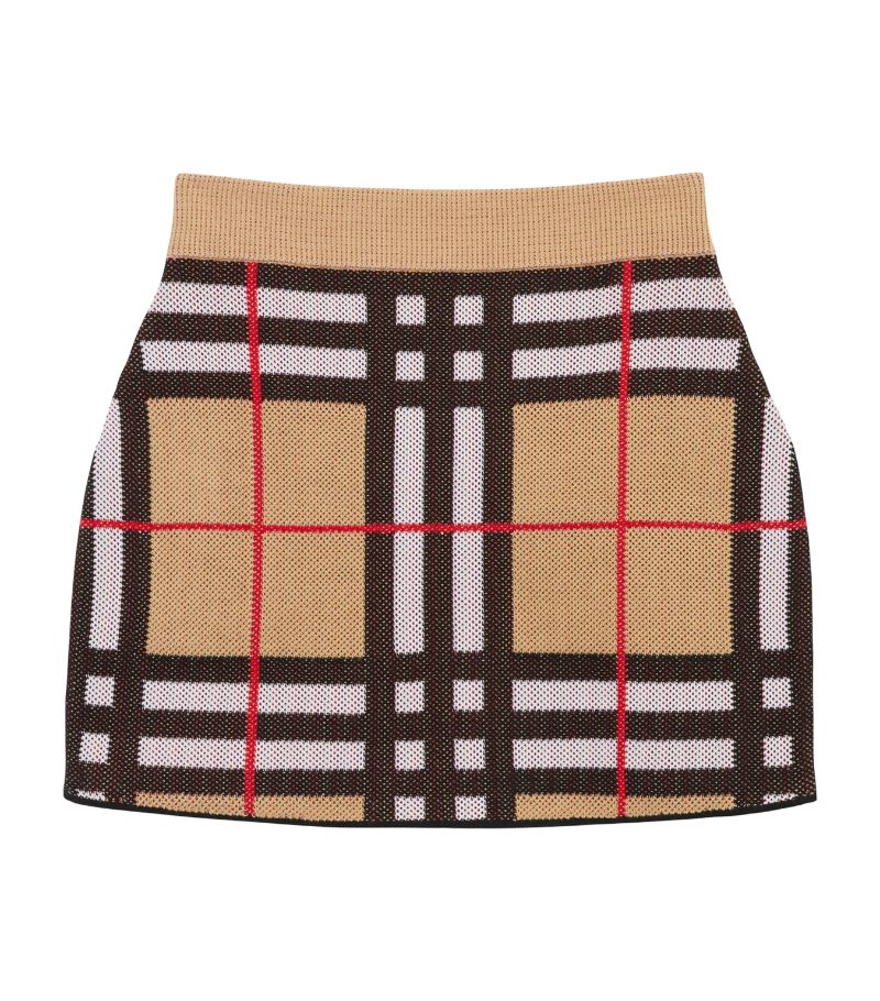 Burberry Burberry Cotton-Blend Check Mini Skirt